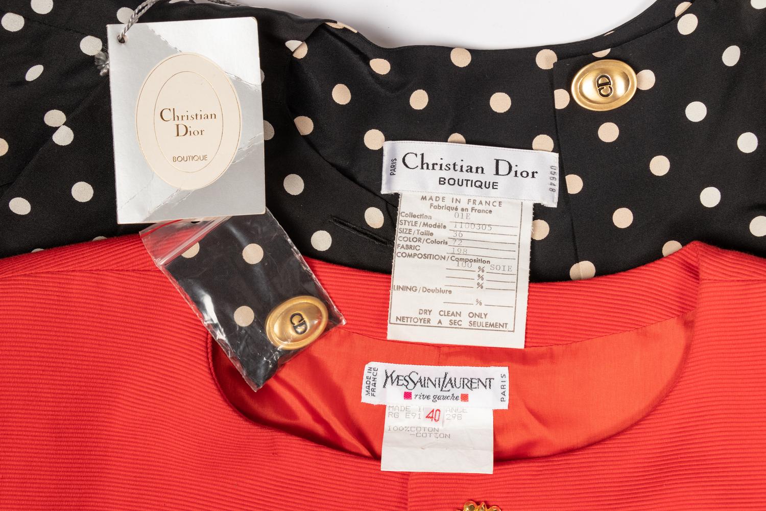Two Oversized Designer Coats: Christian Dior & Yves Saint Laurent, c.1990