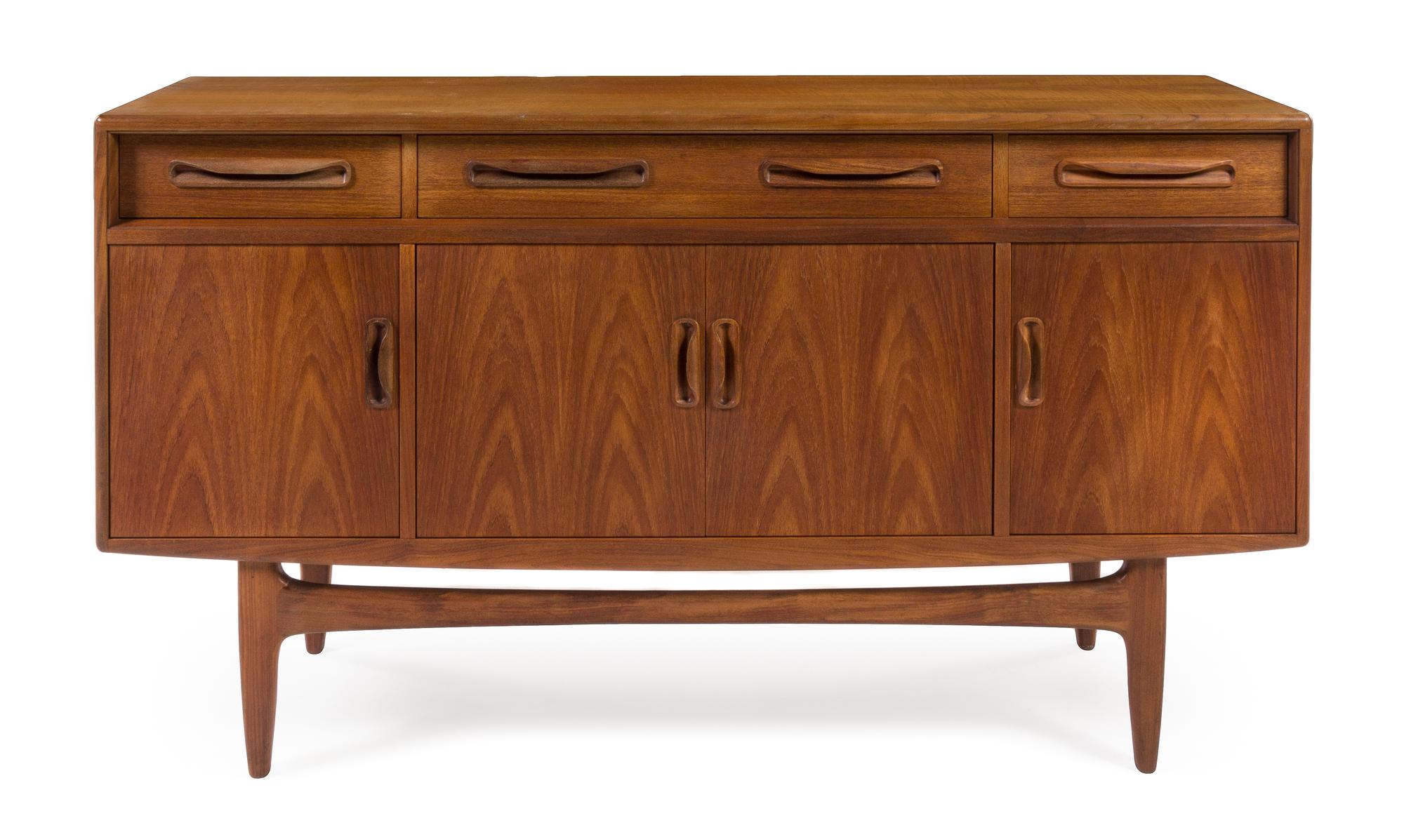 Scandinavian Design, c.1960, sideboard, with 4 drawers and 4 doors