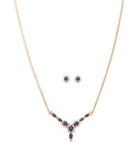 SAPPHIRE AND DIAMOND SET