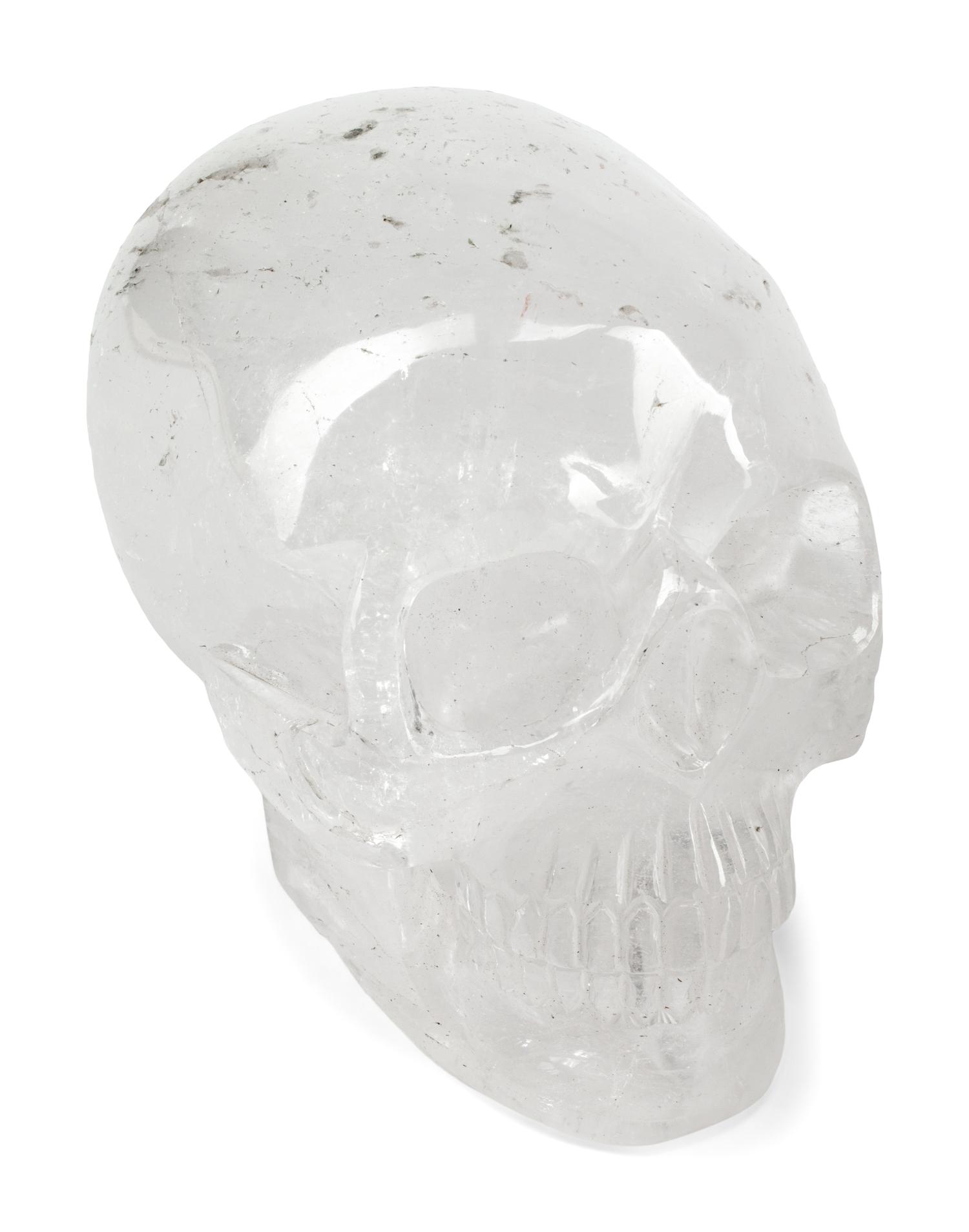 A Continental Carved Rock Crystal Skull