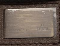 Fendi, Mini Chef Bag in Metallic Croc Jacquard