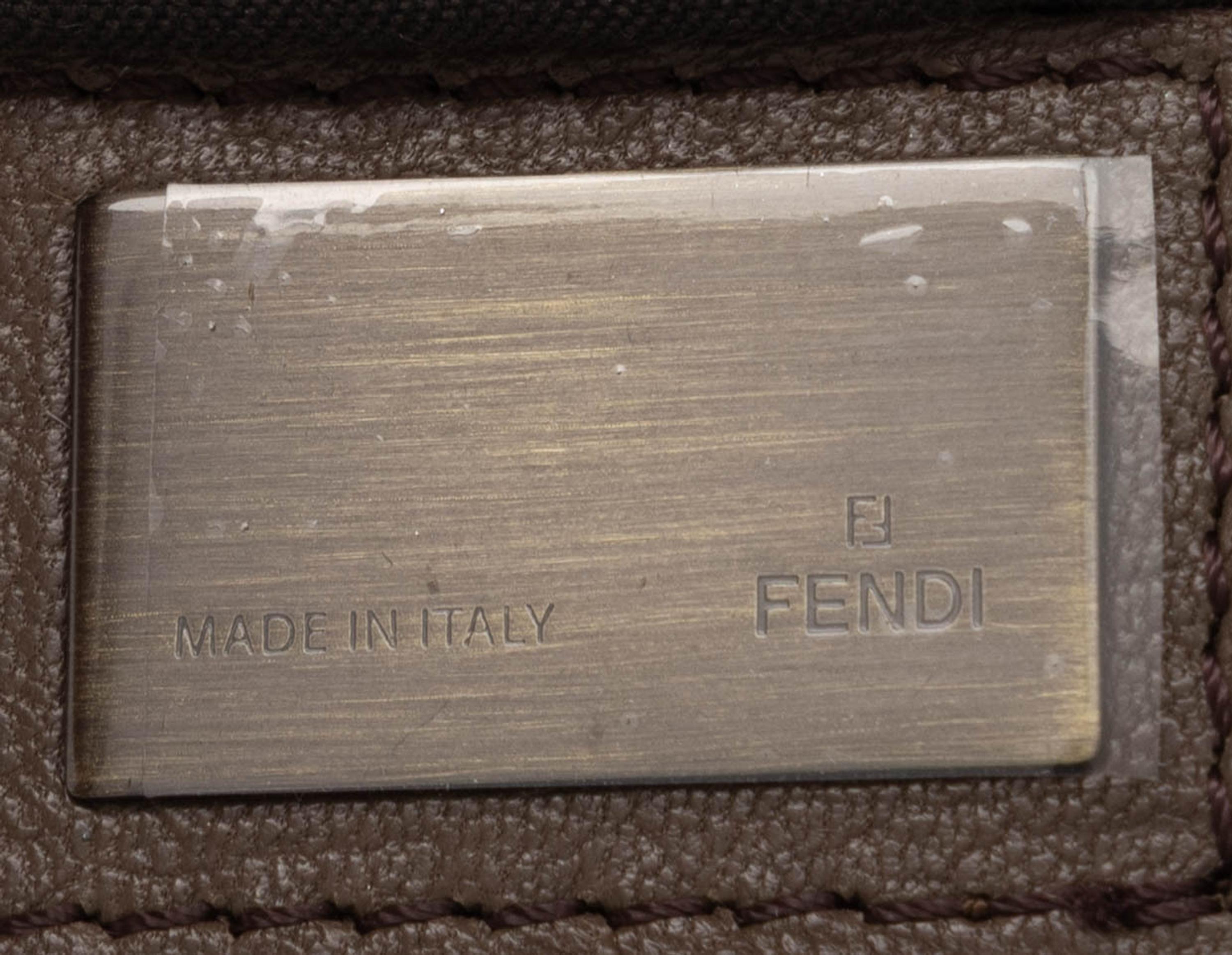 Fendi, Mini Chef Bag in Metallic Croc Jacquard