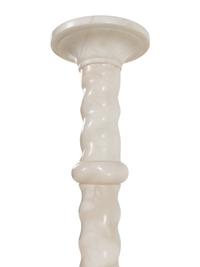 A Twist-Carved Alabaster Pedestal