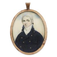 Raphaelle Peale (1774-1825) Portrait miniature of Clement Waltham ( born 1779) Harford County, Mar