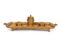 A Continental Gilt Bronze Inkwell — 19TH/20TH CENTURY