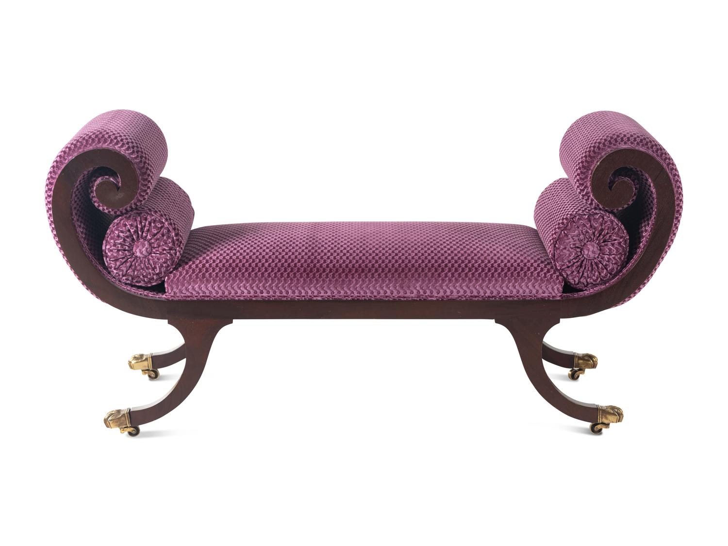 A Regency Style Mahogany Curule Bench
