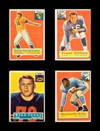 A Group of Over 200 Assorted 1956 Topps Football Cards Including Multiple Rookies and Hall of Famers,