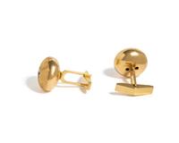 YELLOW GOLD AND DIAMOND CUFFLINKS