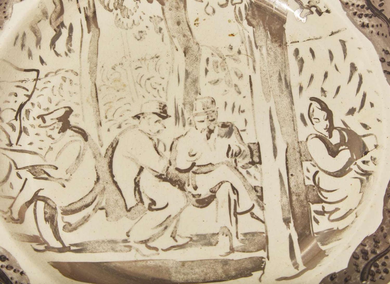 A Wedgwood Thérèse Lessore Decorated Queensware Plate, UK, circa 1921