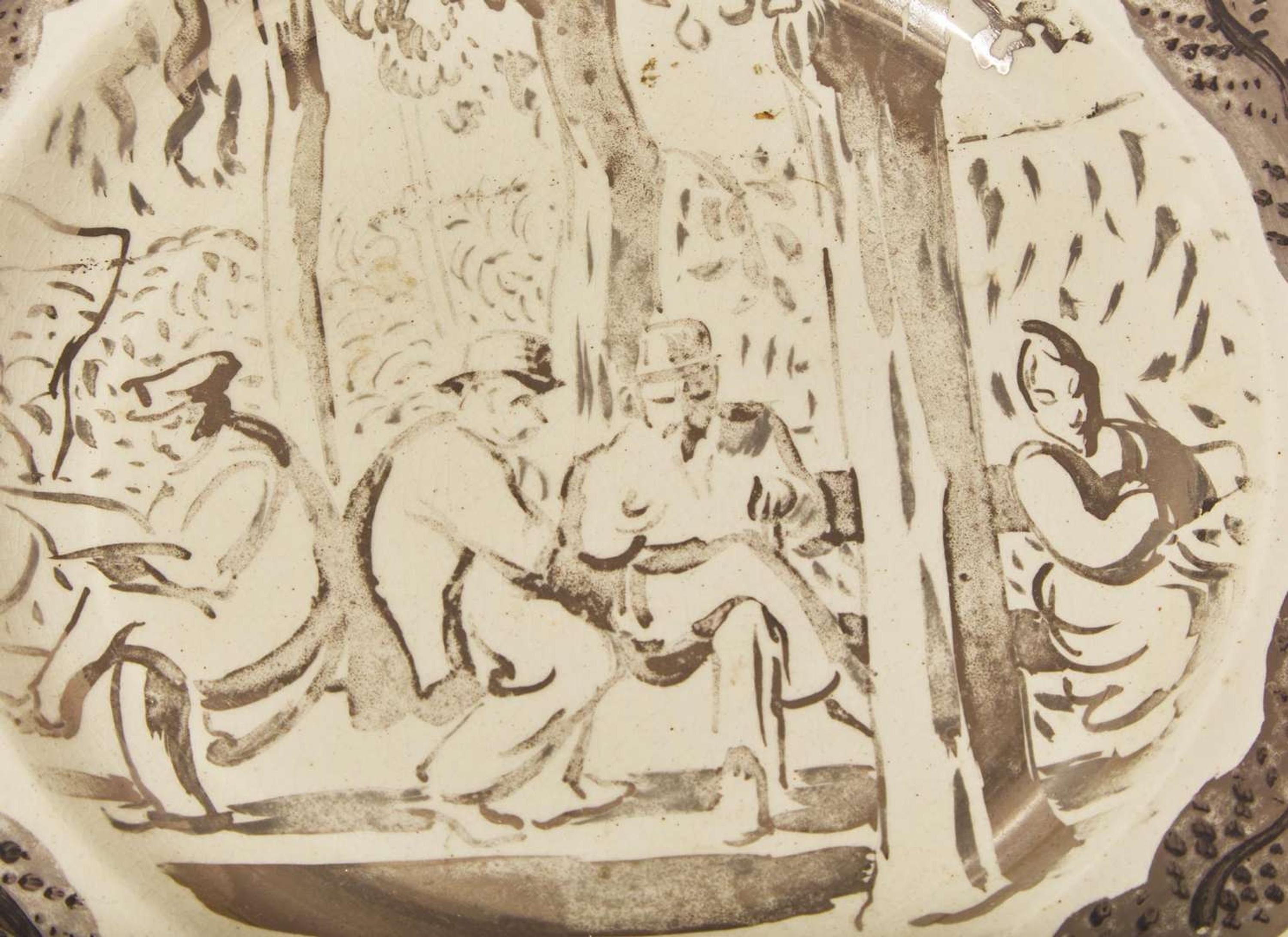 A Wedgwood Thérèse Lessore Decorated Queensware Plate, UK, circa 1921
