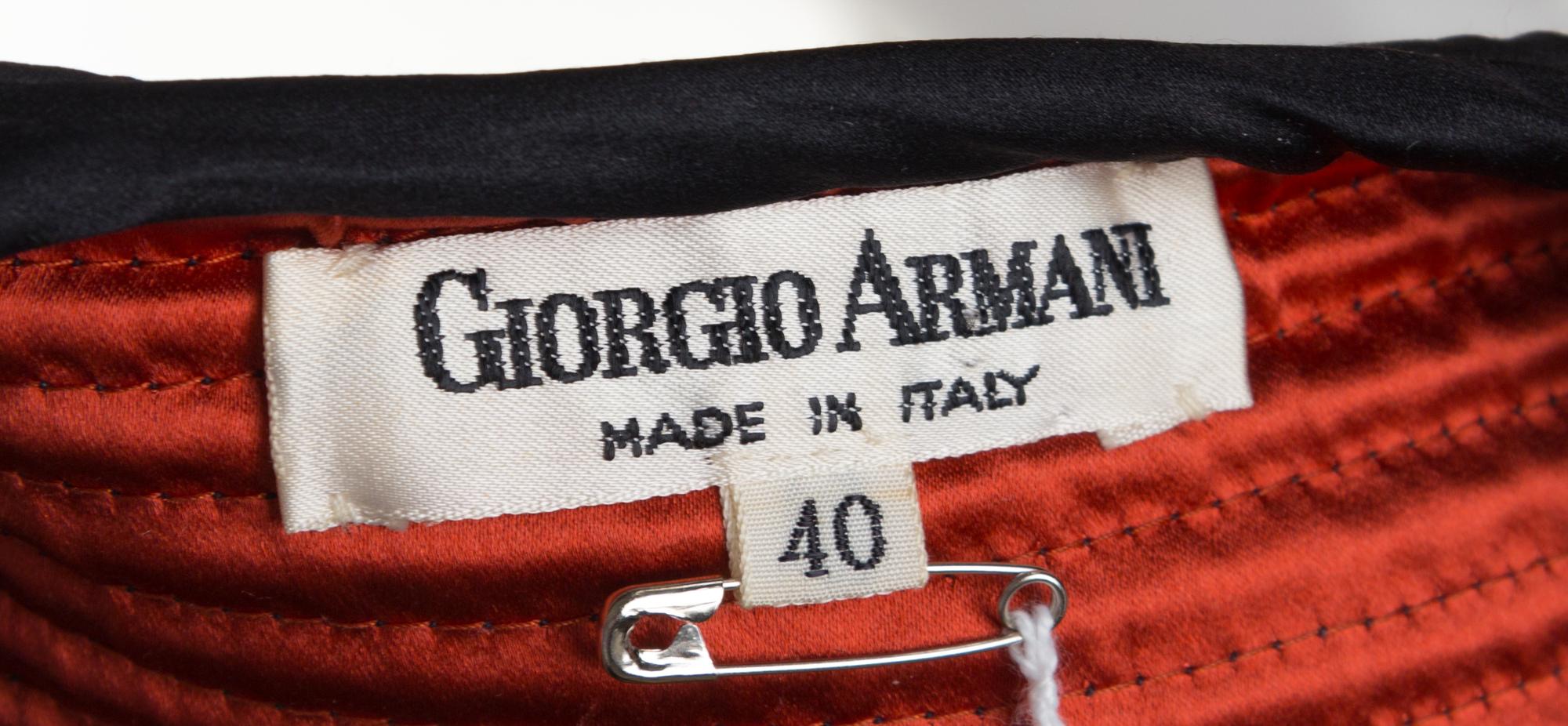 A Giorgio Armani Black Velvet "Samurai" Top, Size 40.