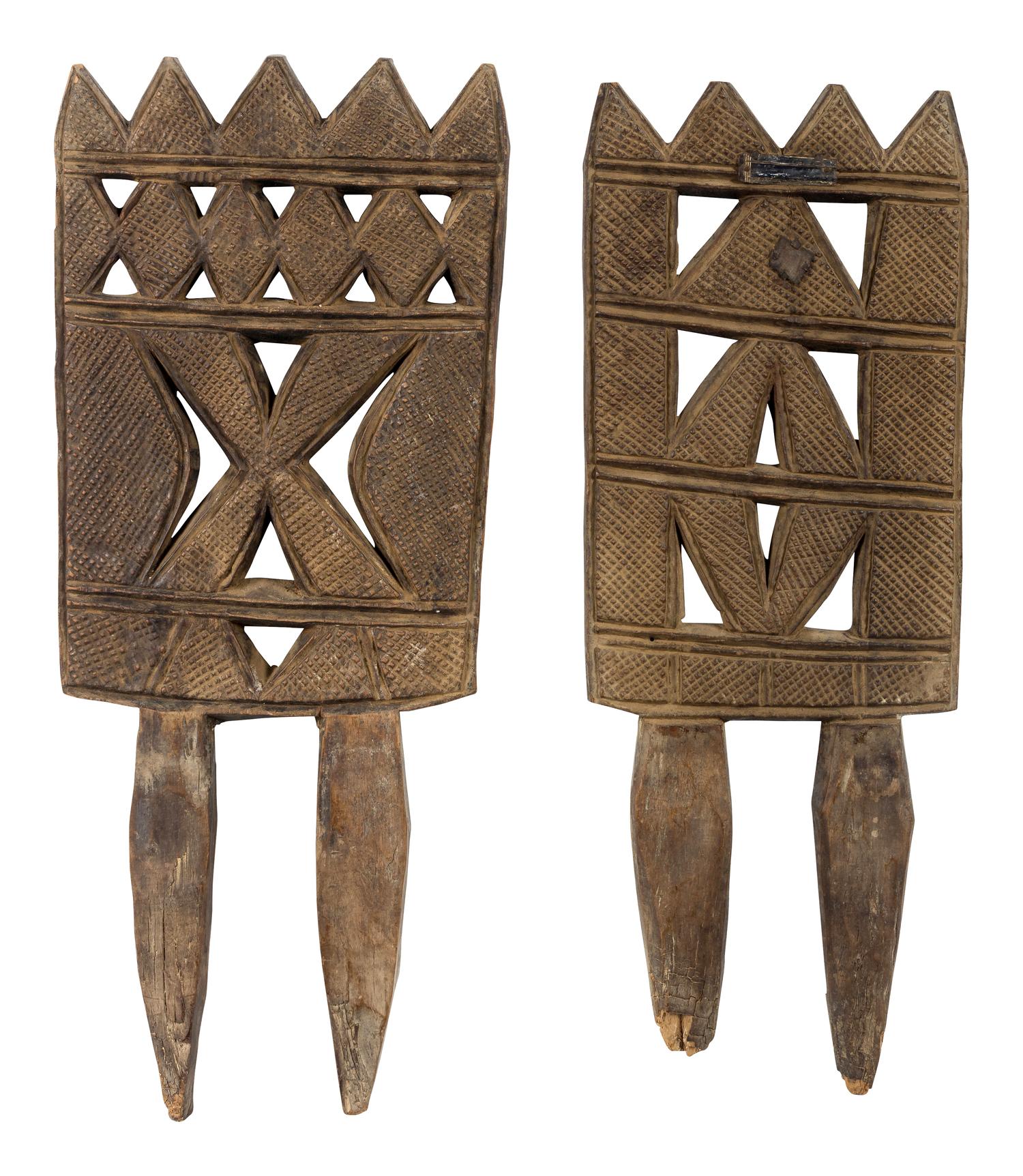 Two African Carved Wood Panels