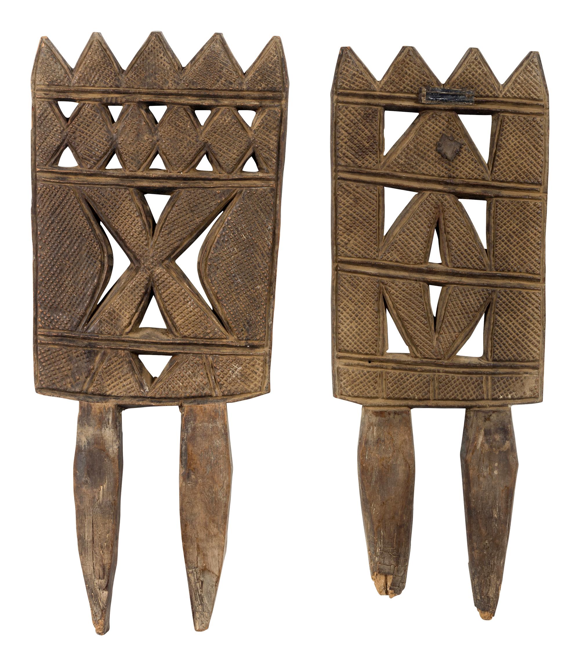 Two African Carved Wood Panels
