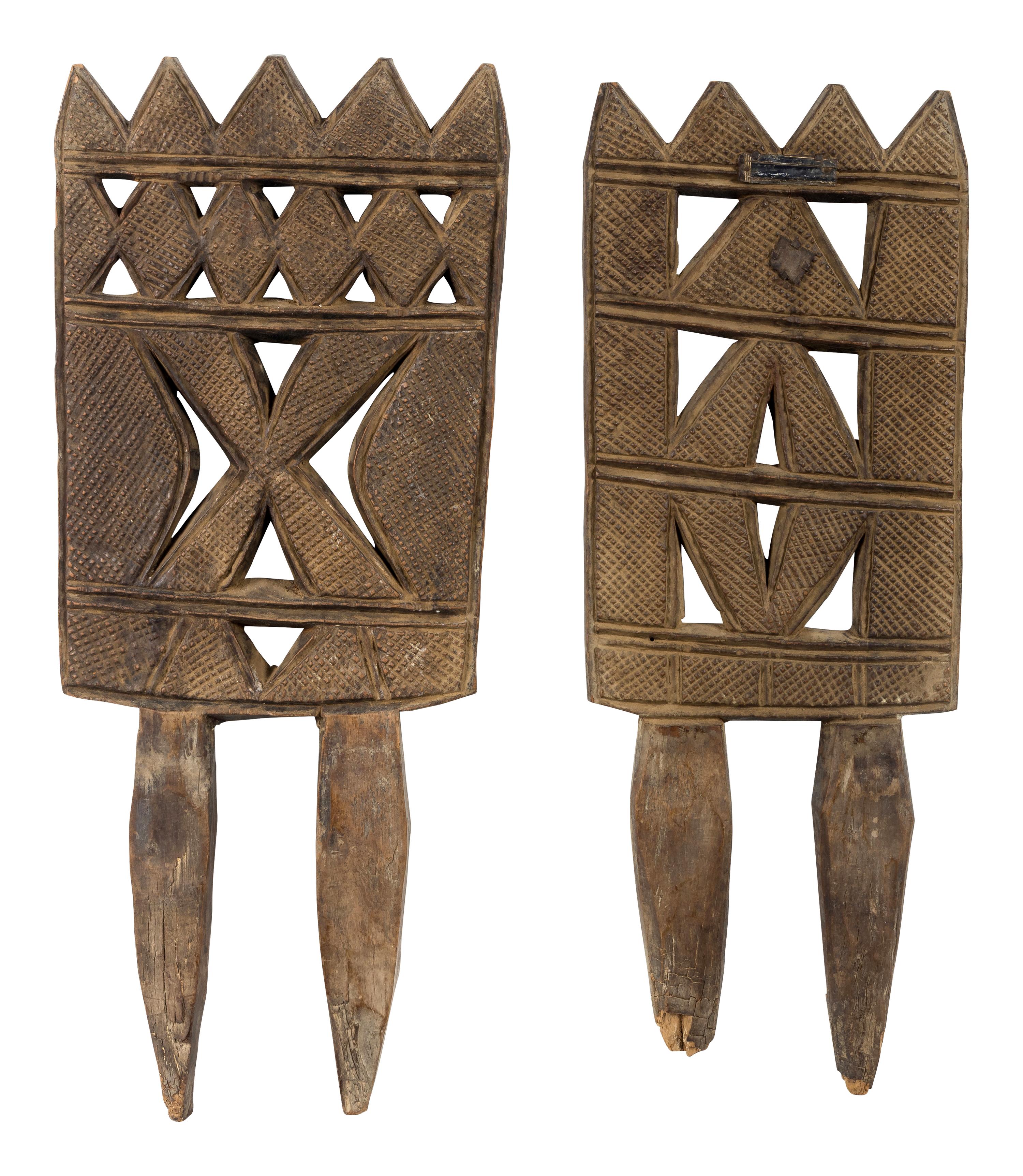 Two African Carved Wood Panels