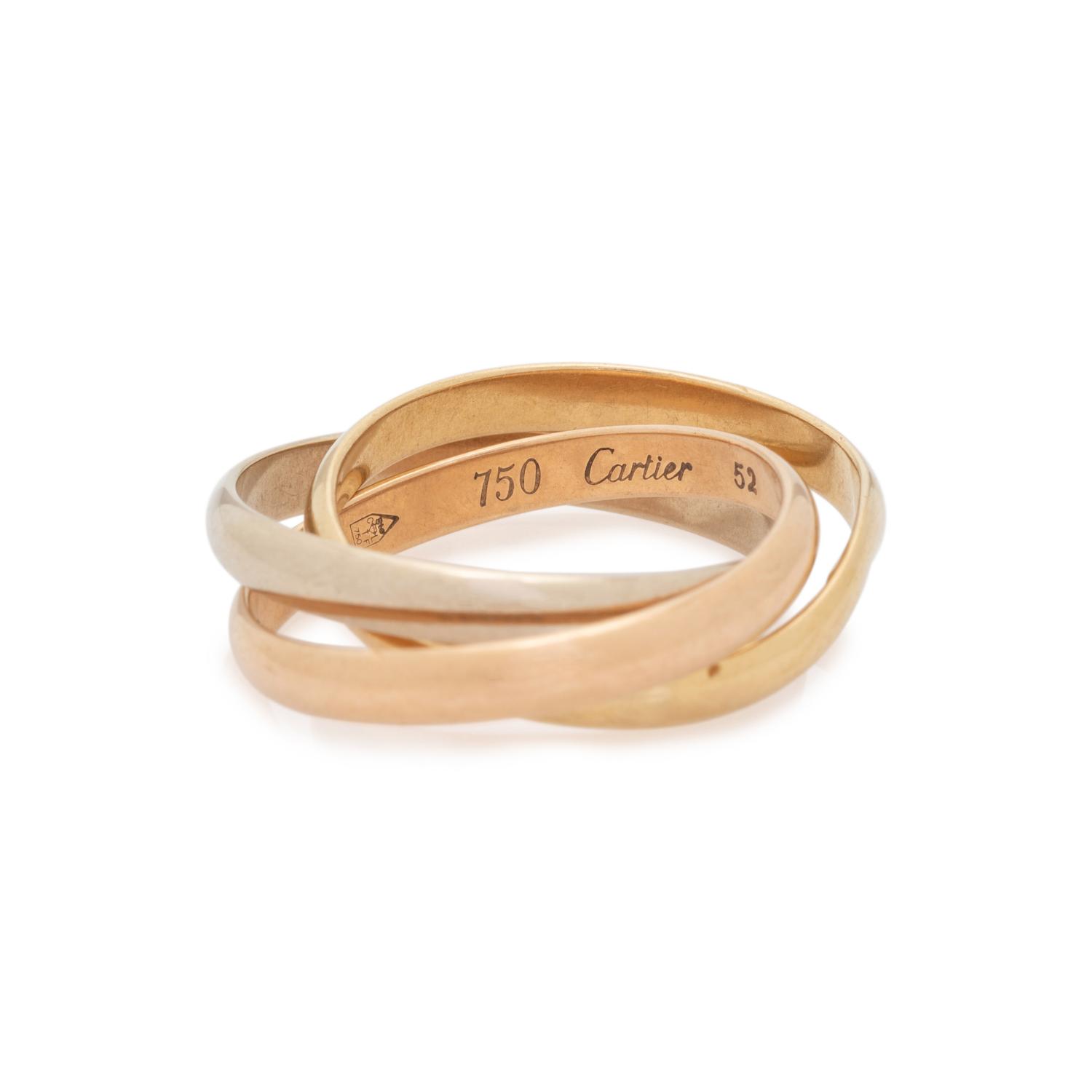 CARTIER, TRICOLOR GOLD 'TRINITY' RING