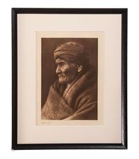 CURTIS, Edward (1868-1952). Geronimo - Apache ([plate 2], portfolio 1). Restrike photogravure.