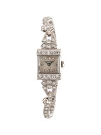 PLATINUM AND DIAMOND WATCH