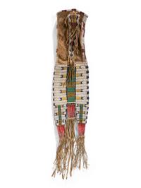 Northern Plains Beaded Hide Tobacco Bag
