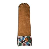 Cree Beaded Hide Tobacco Bag