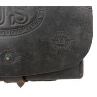 Group of Civil War Era Accoutrements: 2 Mann's Patent Cartridge Boxes, 2 Cap Pouches and 2 Carbine Sockets