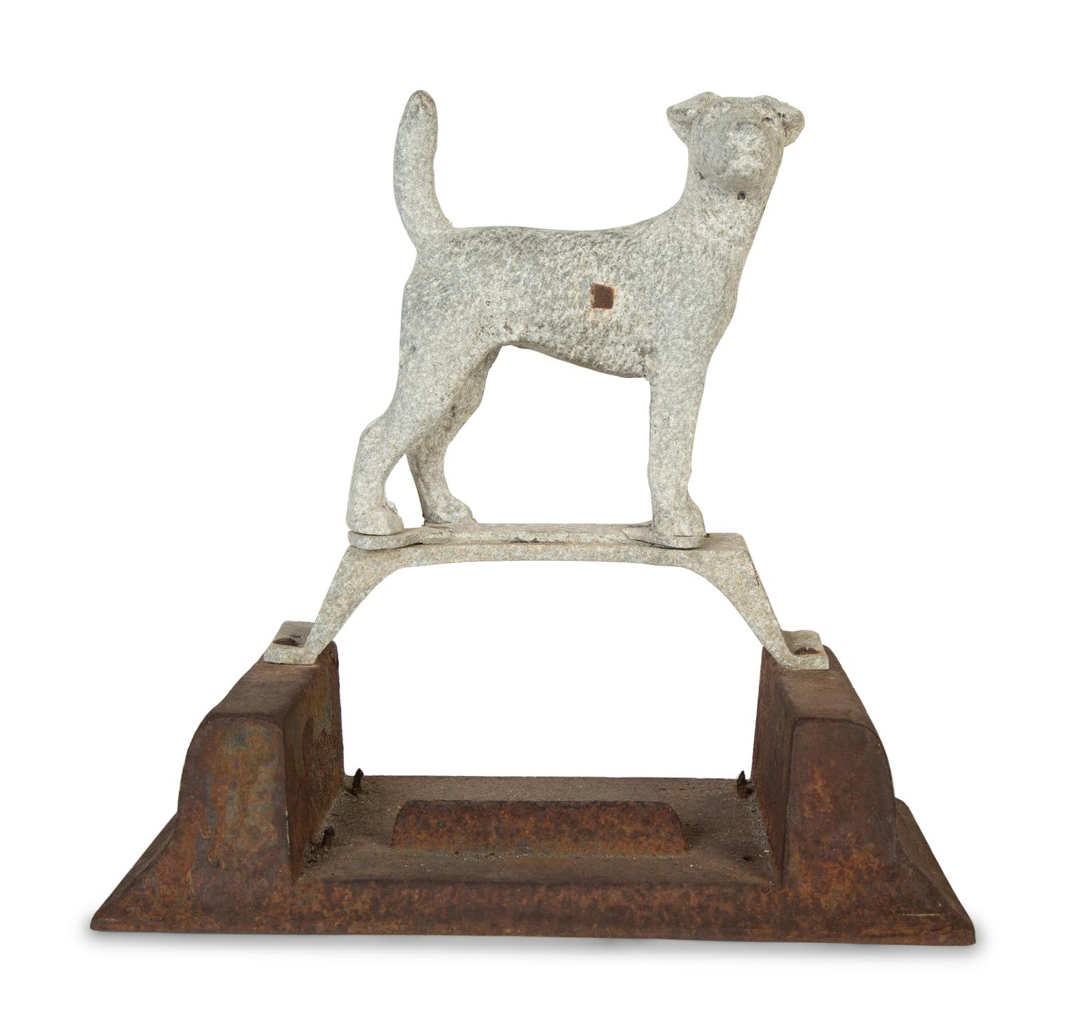 A Cast Iron Dog-Form Boot Scraper