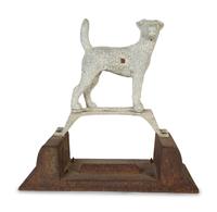 A Cast Iron Dog-Form Boot Scraper