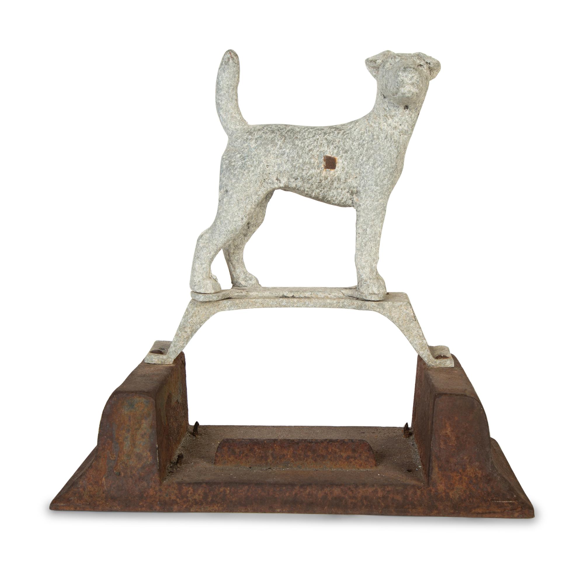A Cast Iron Dog-Form Boot Scraper