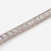 A Platinum and Diamond Line Bracelet
