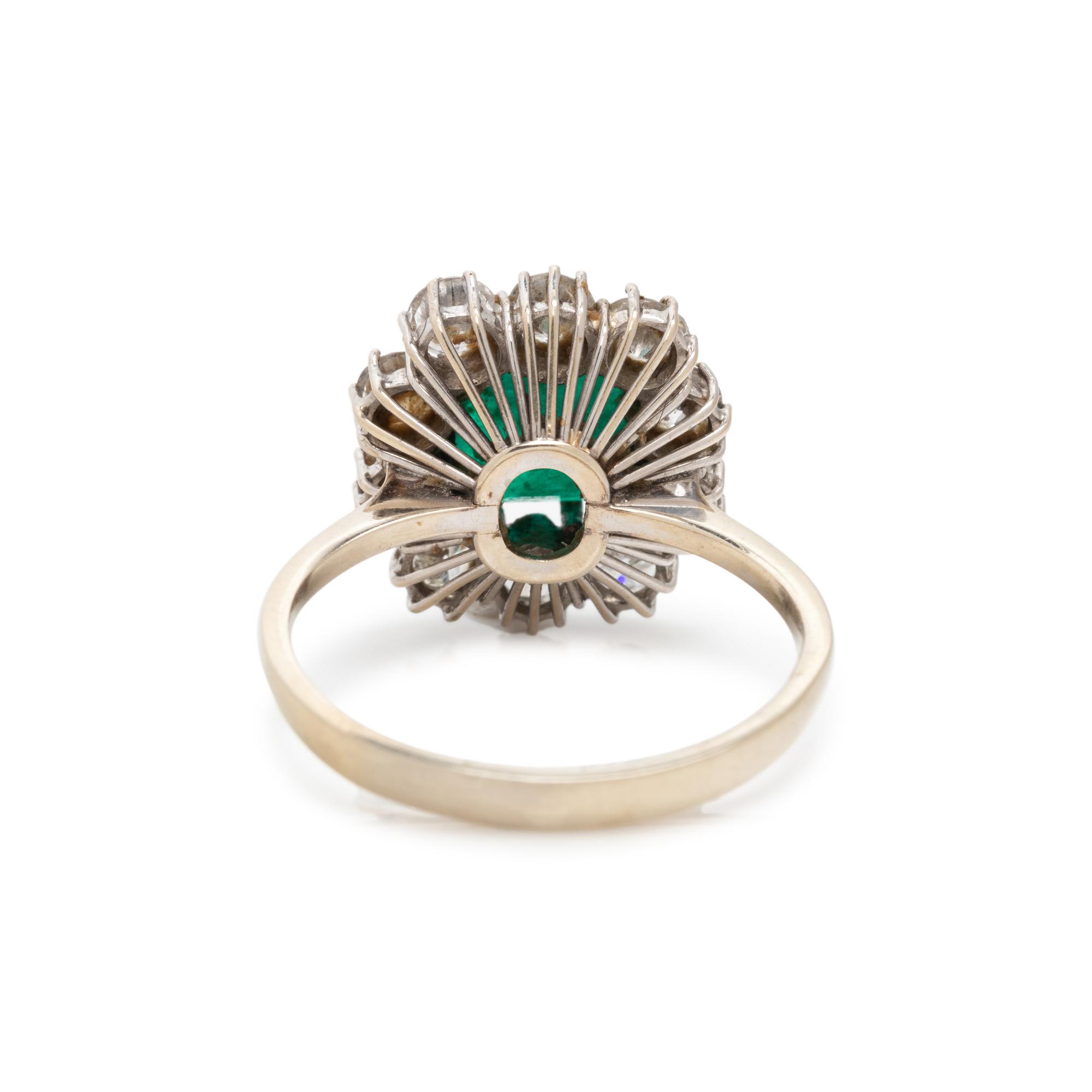 EMERALD AND DIAMOND RING