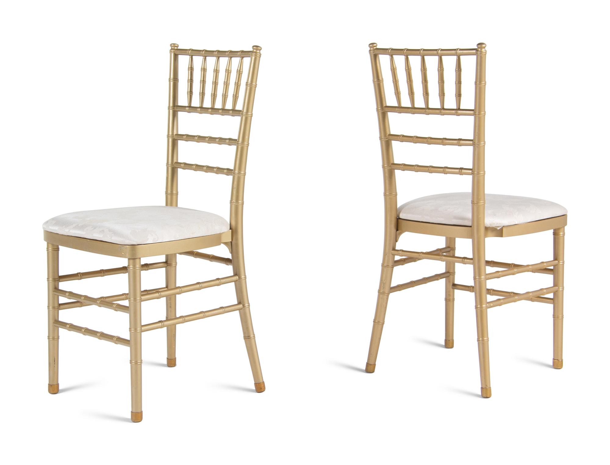 A Set of Twelve Gold-Painted Ballroom Chairs