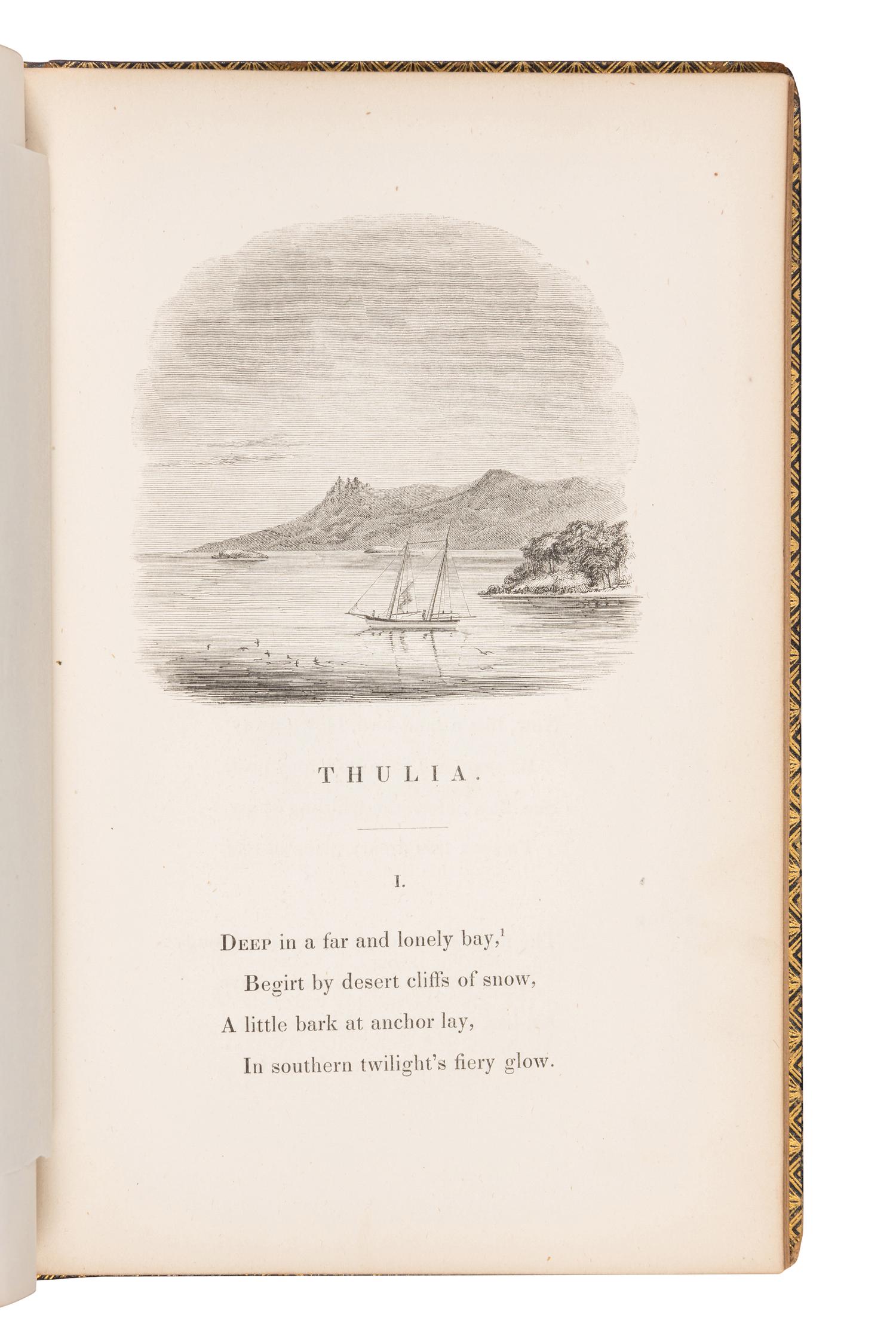 PALMER, James Croxall (1811-1883). Thulia: A Tale of the Antarctic . New York: Samuel Colman, 1843.