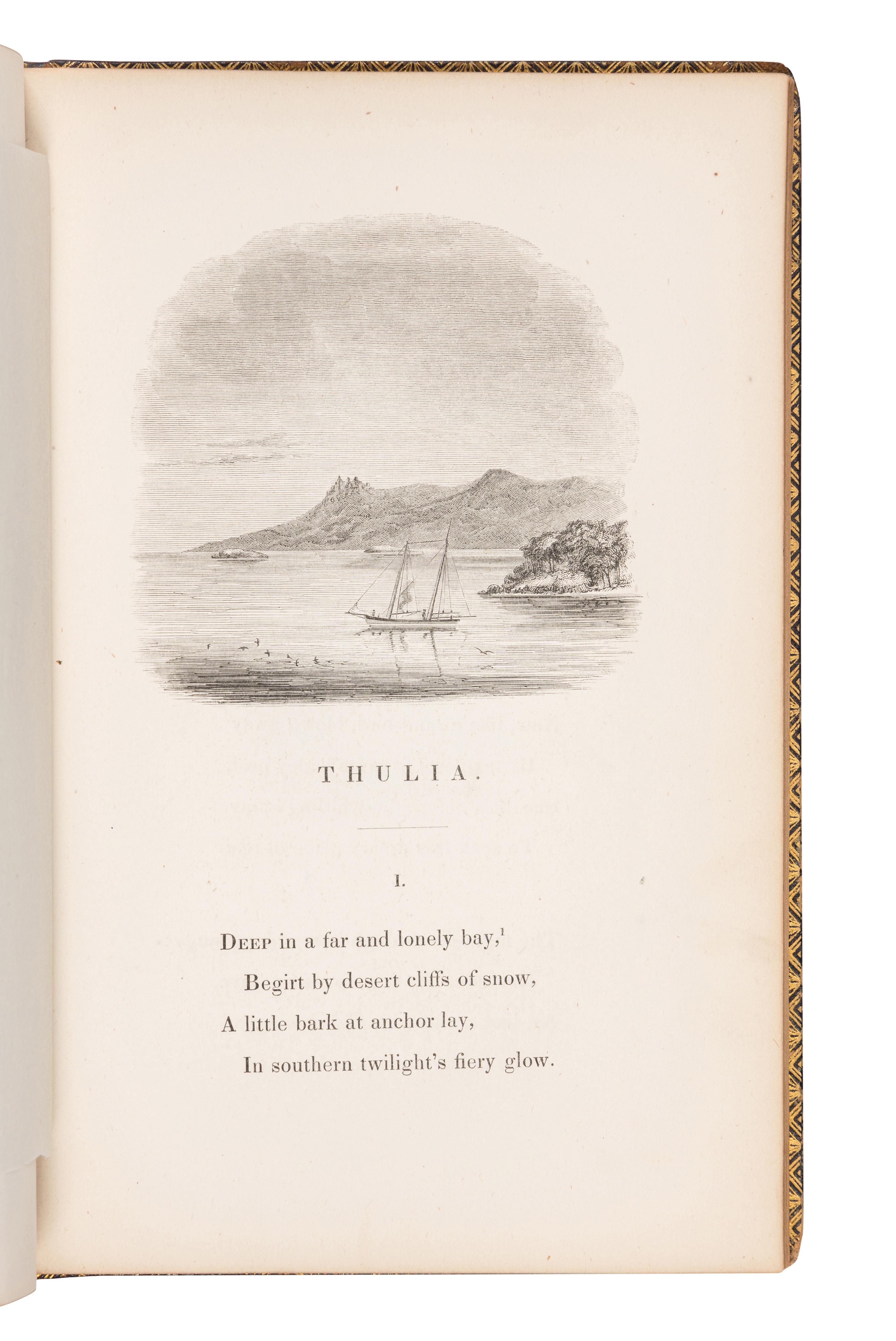 PALMER, James Croxall (1811-1883). Thulia: A Tale of the Antarctic . New York: Samuel Colman, 1843.