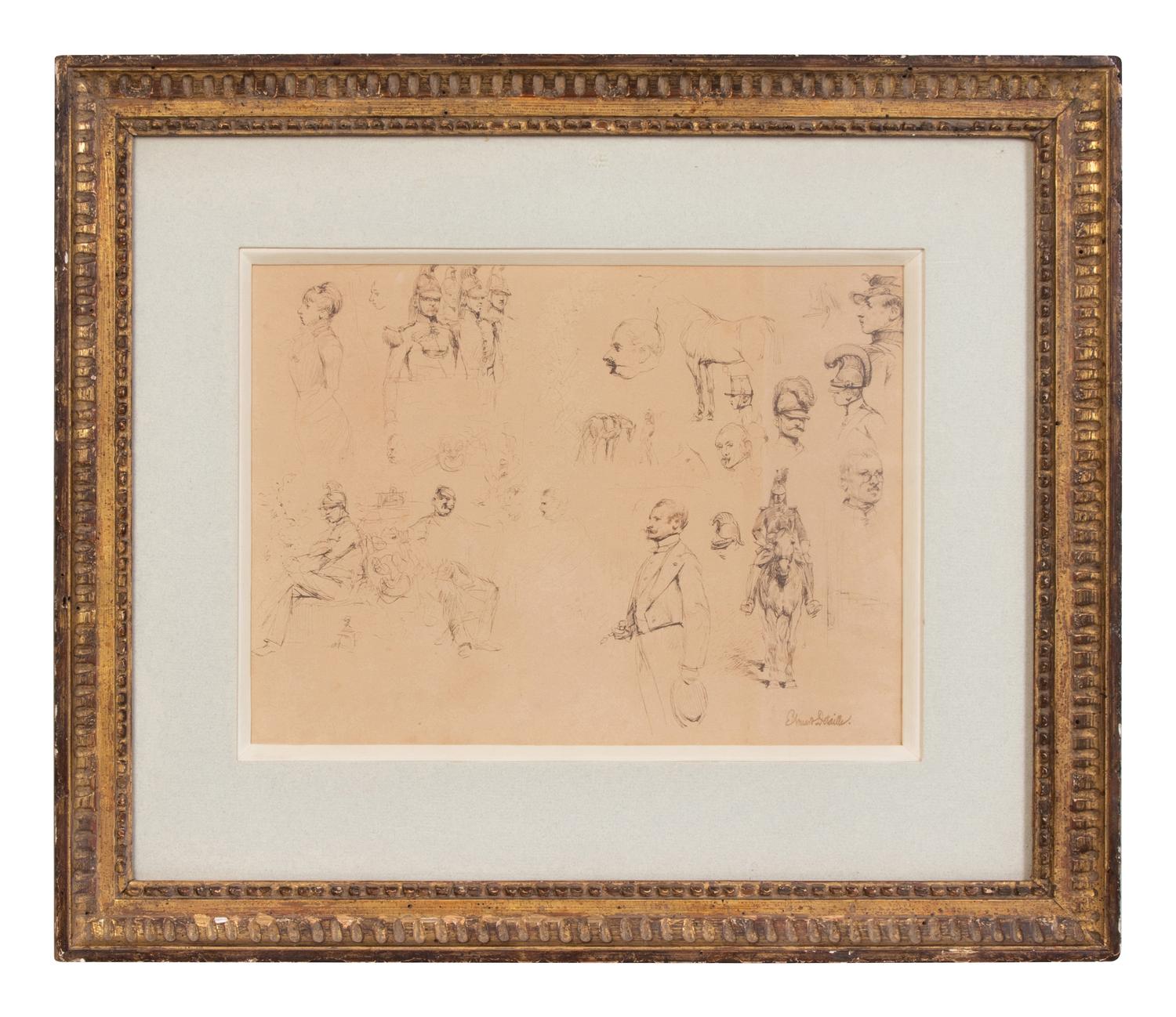 Sheet of Studies with Military Subjects