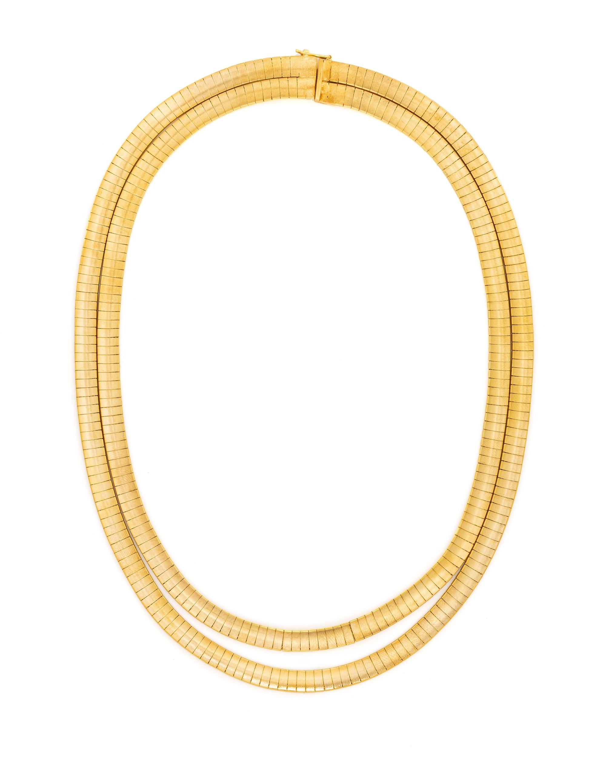 YELLOW GOLD DOUBLE STRAND NECKLACE