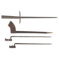 Two Civil War Import Socket Bayonets and A Post-Civil War Pike Head