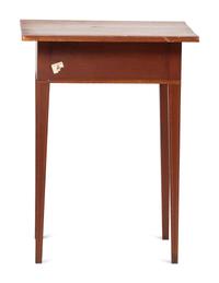 A Federal Inlaid Cherrywood One-Drawer Side Table