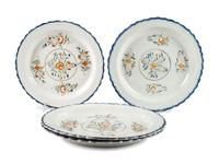 Four English Creamware Chargers