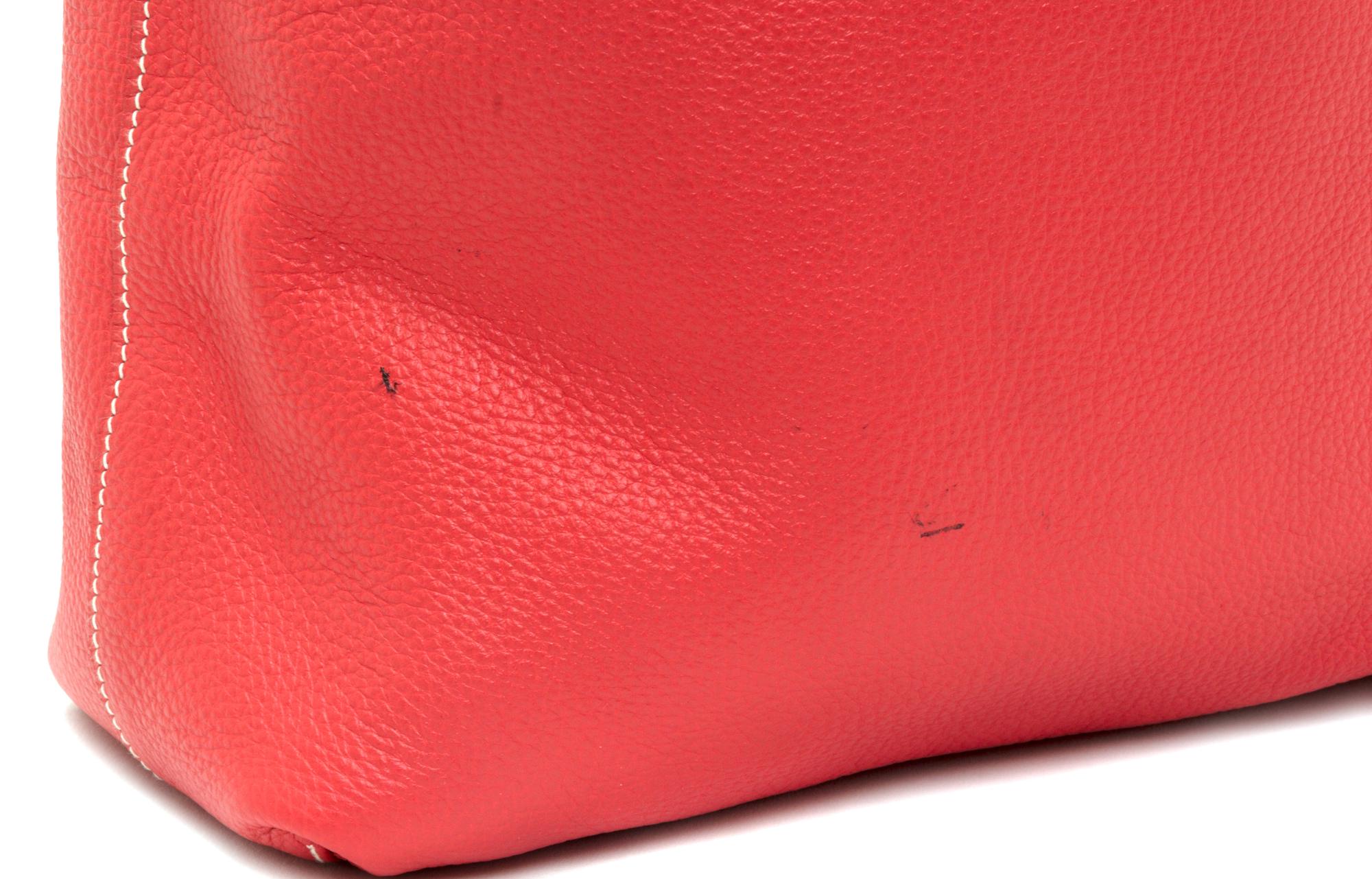 An Hermes Rubis/Bougainvillea 45cm Taurillon Clemence Double Sens Tote, 17.5" x 15.5" x 5".