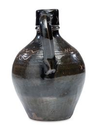 A Potter Ridge Albany Slip-Glazed and Incised Jug