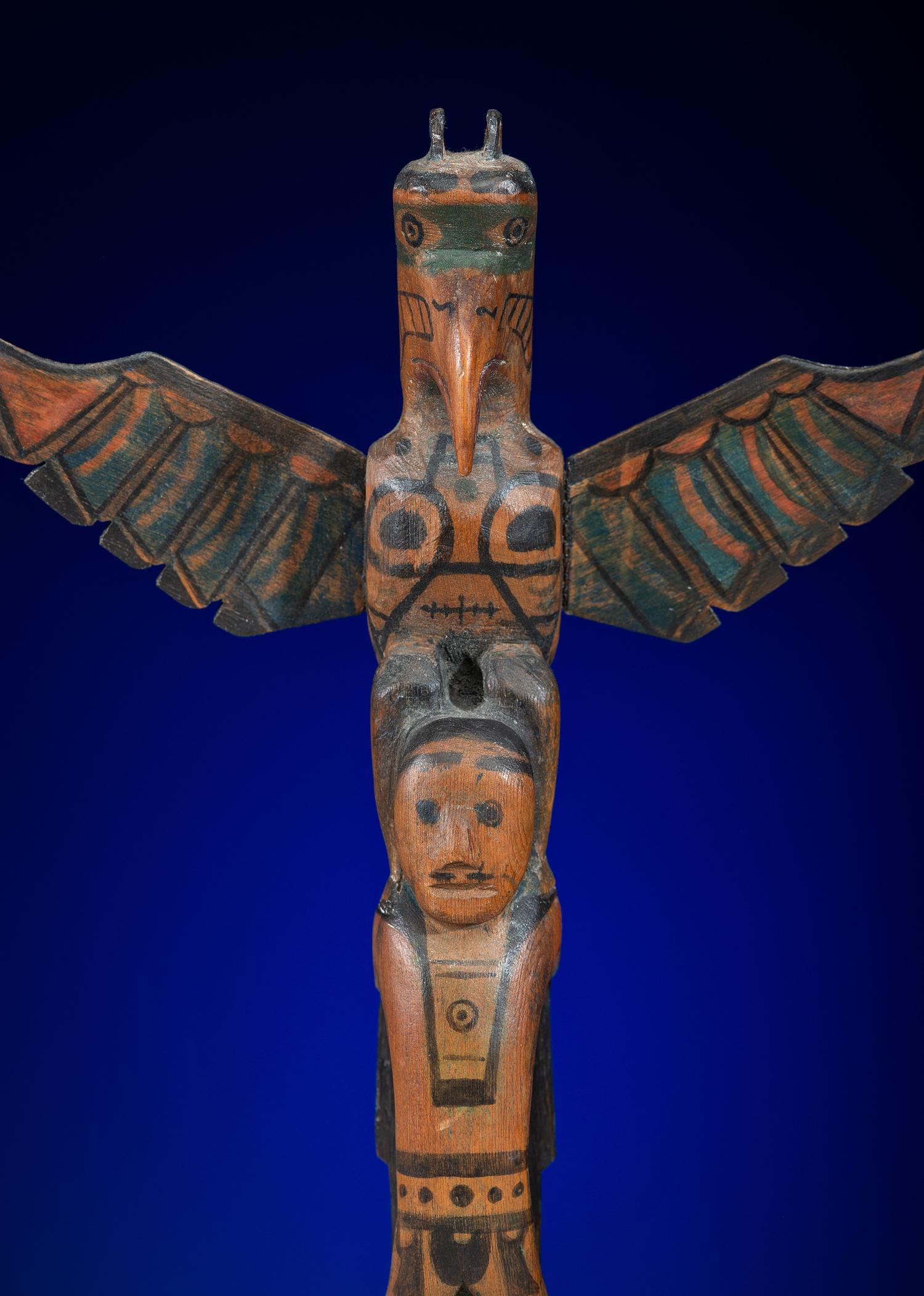 Polychrome Painted Totem Pole