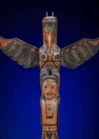 Polychrome Painted Totem Pole