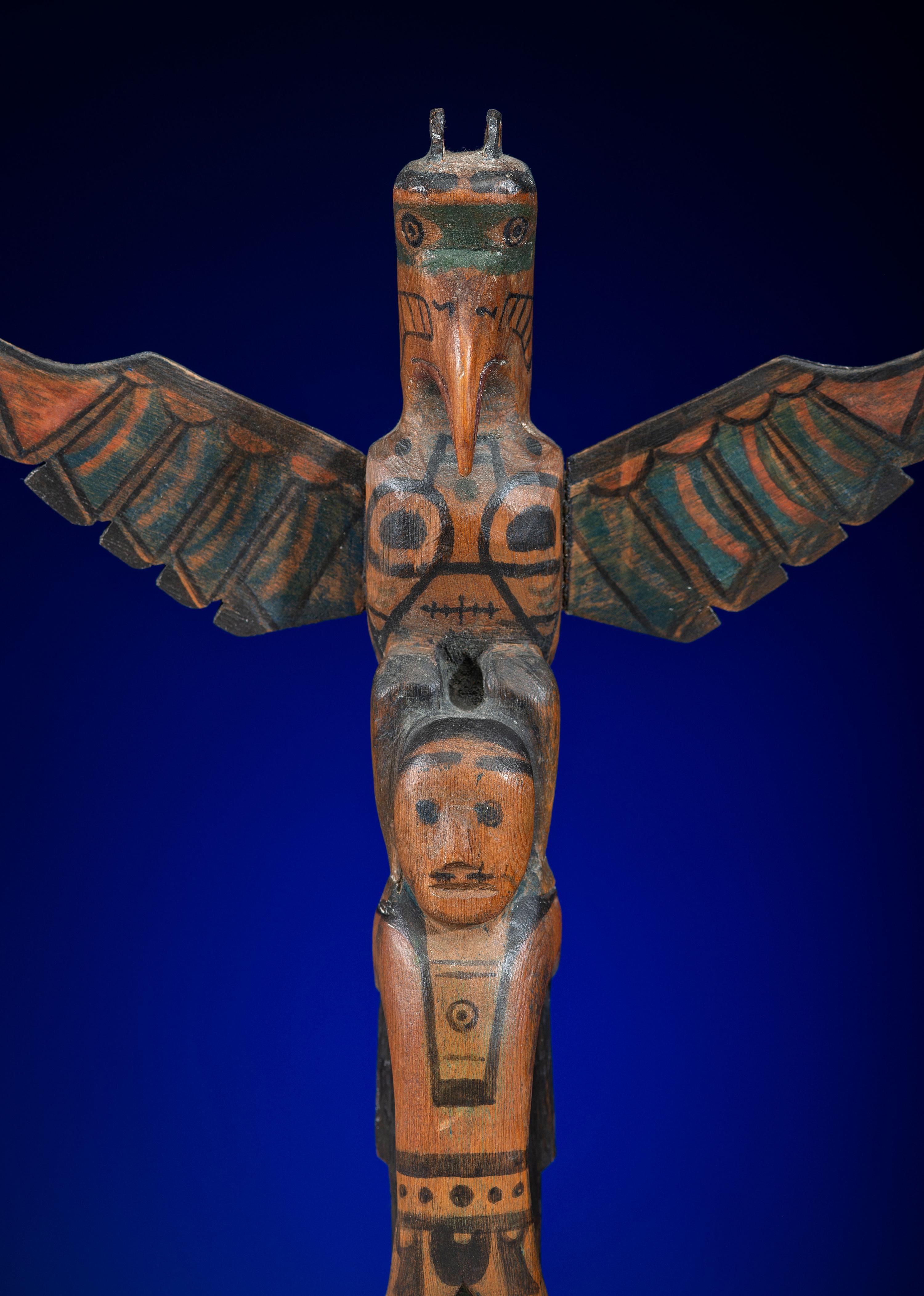Polychrome Painted Totem Pole