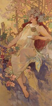 Alphonse Mucha, (Czech, 1860-1939), Les quatres saisons, c. 1896