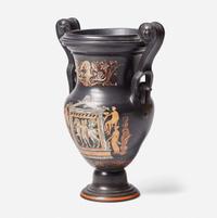 A Wedgwood Encaustic-Decorated Black Basalt Hamilton Vase UK, 1790s