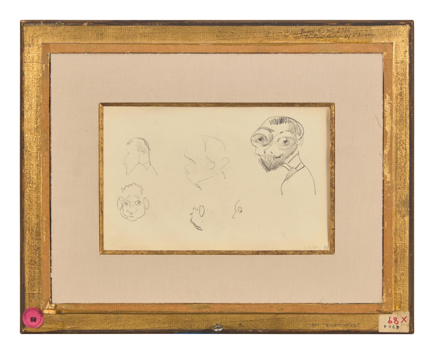 Croquis à Charge (A Double-Sided Work) , circa 1881