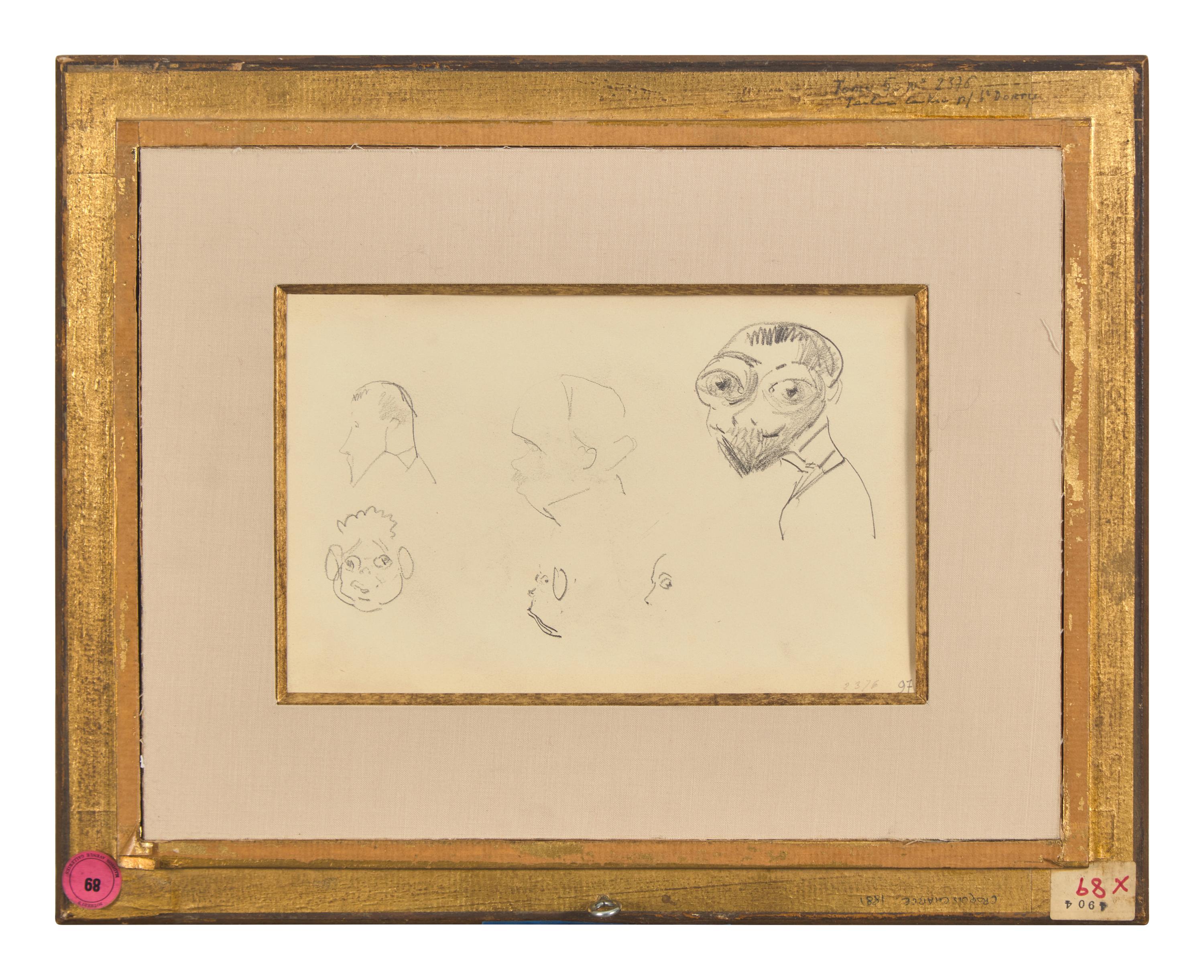 Croquis à Charge (A Double-Sided Work) , circa 1881