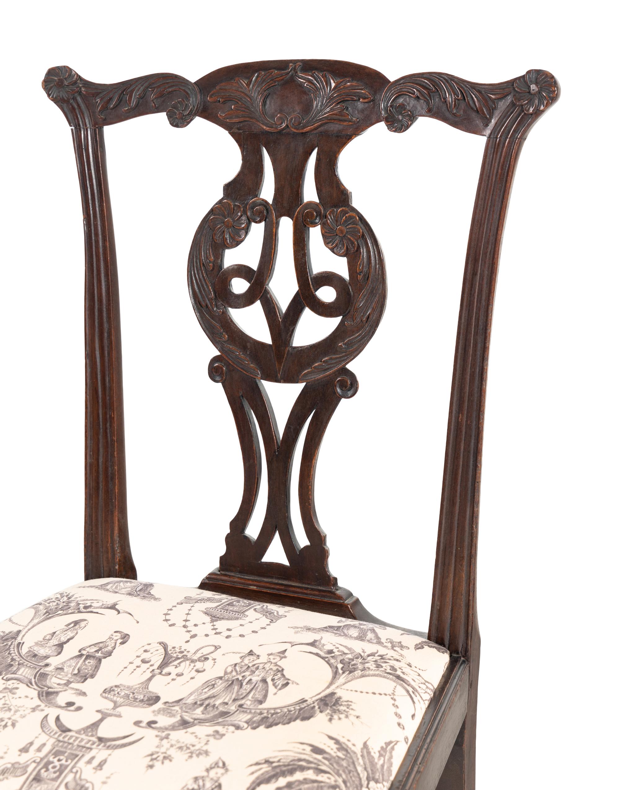 A George III Carved Side Chair