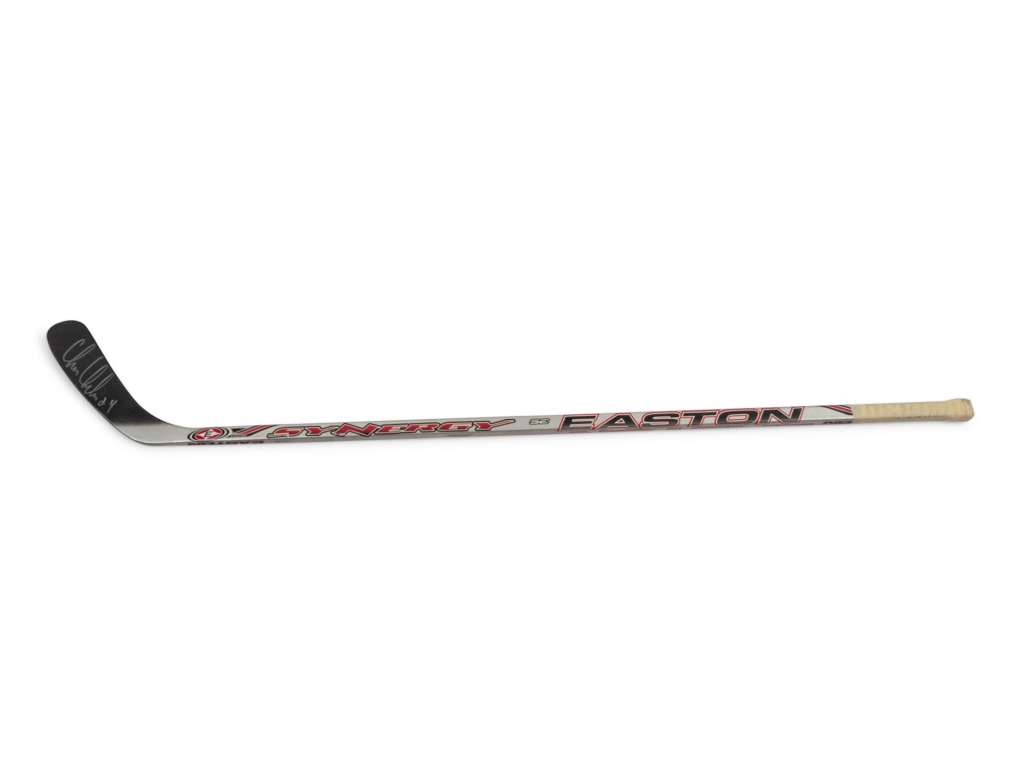 A Chris Chelios Signed Autograph Game Used / Issued Hockey Stick