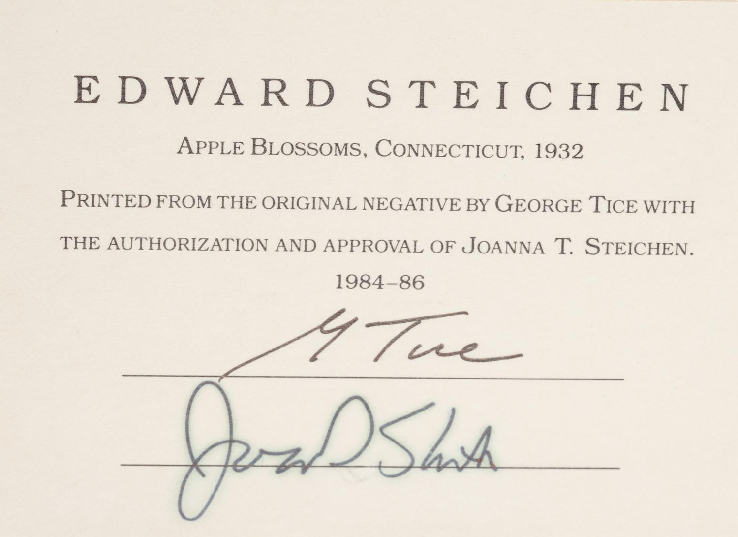 A group of seven photographs (from Harmonic Measure printed by George Tice with labels signed by George Tice and Joanna Steichen)
