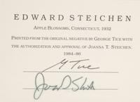 A group of seven photographs (from Harmonic Measure printed by George Tice with labels signed by George Tice and Joanna Steichen)